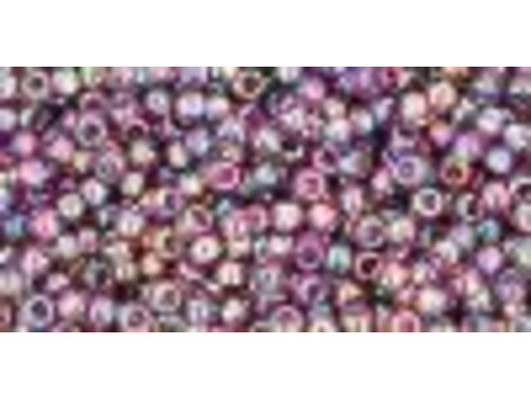 TOHO Glass Seed Bead, Size 11, 2.1mm, Transparent Rainbow Med Amethyst (Tube)