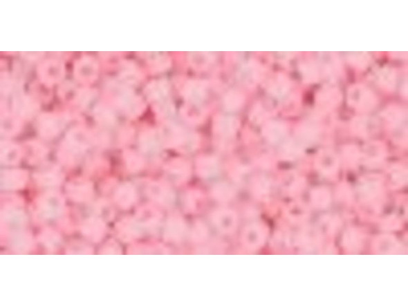 TOHO Glass Seed Bead, Size 11, 2.1mm, Ceylon Frosted Innocent Pink (Tube)