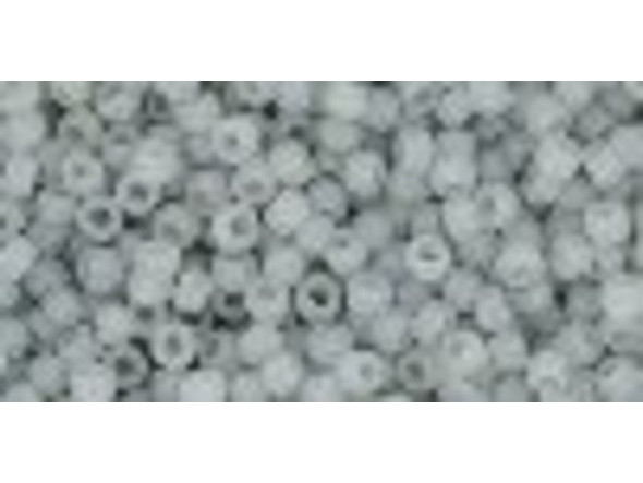 TOHO Glass Seed Bead, Size 11, 2.1mm, Ceylon Frosted Smoke (Tube)