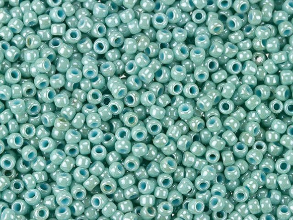 TOHO Glass Seed Bead, Size 11, 2.1mm, Opaque-Lustered Lagoon (Tube)