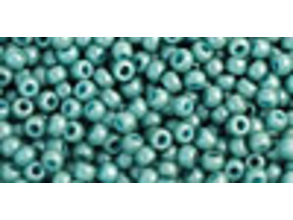 TOHO Glass Seed Bead, Size 11, 2.1mm, Opaque-Lustered Lagoon (Tube)