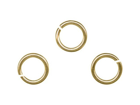 Raw Brass Jump Ring, Round, 5mm (ounce)