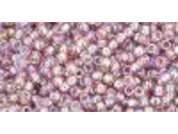 TOHO Glass Seed Bead, Size 11, 2.1mm, Transparent Rainbow Lt Amethyst (Tube)