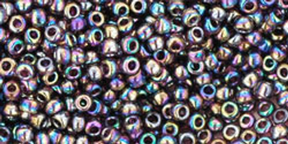TOHO Glass Seed Bead, Size 11, 2.1mm, Transparent Rainbow Amethyst (tube)