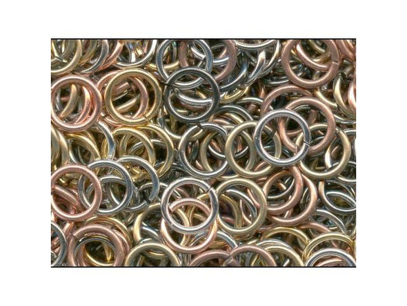Assorted Jump Ring, Round, 6mm, Assorted (ounce)