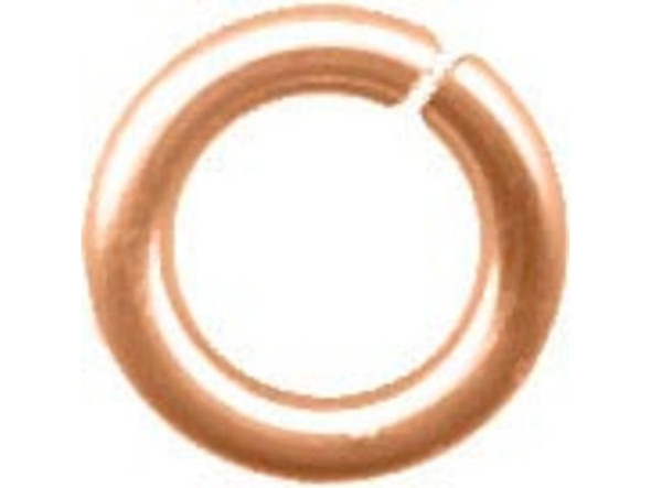 Jump Rings for Chain Maille, Round, 18ga, 5.6mm OD - Raw Copper (ounce)