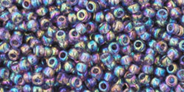TOHO Glass Seed Bead, Size 11, 2.1mm, Transparent Rainbow Sugar Plum (tube)