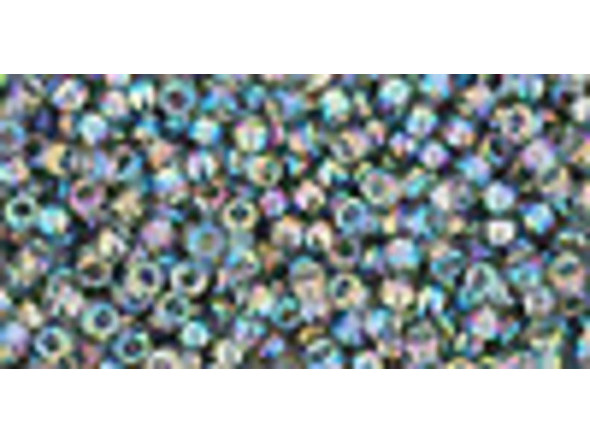 TOHO Glass Seed Bead, Size 11, 2.1mm, Transparent-Rainbow Gray (Tube)