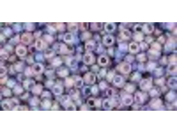 TOHO Glass Seed Bead, Size 11, 2.1mm, Transparent Rainbow Frosted Lt Tanzanite (Tube)