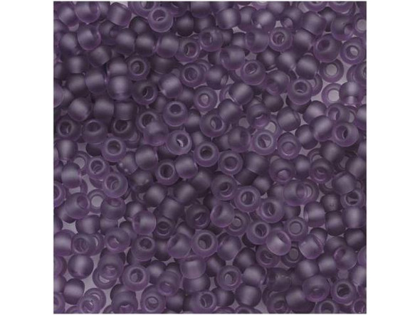 TOHO Glass Seed Bead, Size 11, 2.1mm, Transparent-Frosted Sugar Plum (Tube)