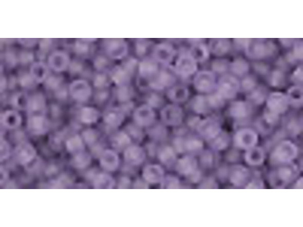 TOHO Glass Seed Bead, Size 11, 2.1mm, Transparent-Frosted Sugar Plum (Tube)