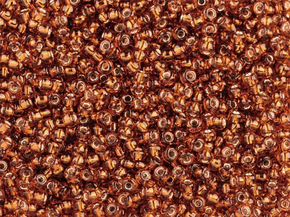 TOHO Glass Seed Bead, Size 11, 2.1mm, Silver-Lined Marmalade (Tube)