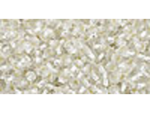 TOHO Glass Seed Bead, Size 11, 2.1mm, Silver-Lined Crystal (Tube)