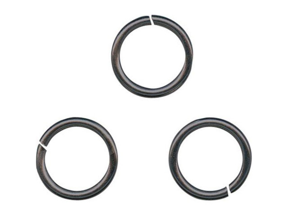 Gunmetal Jump Ring, Round, 8mm (ounce)