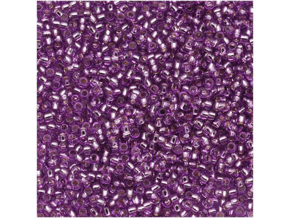 TOHO Glass Seed Bead, Size 11, 2.1mm, Silver-Lined Lt Grape (Tube)