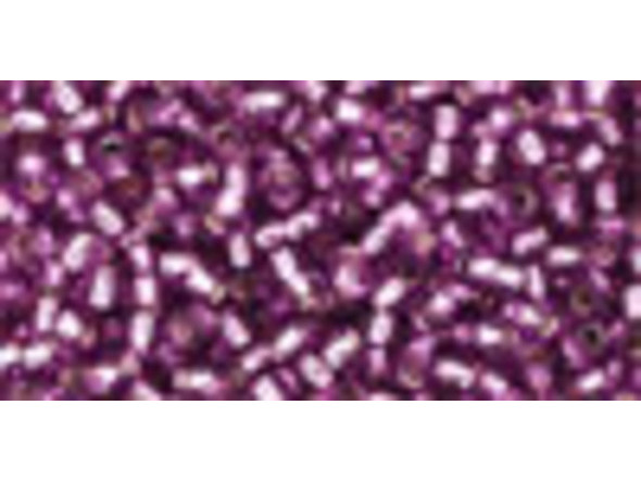 TOHO Glass Seed Bead, Size 11, 2.1mm, Silver-Lined Lt Grape (Tube)