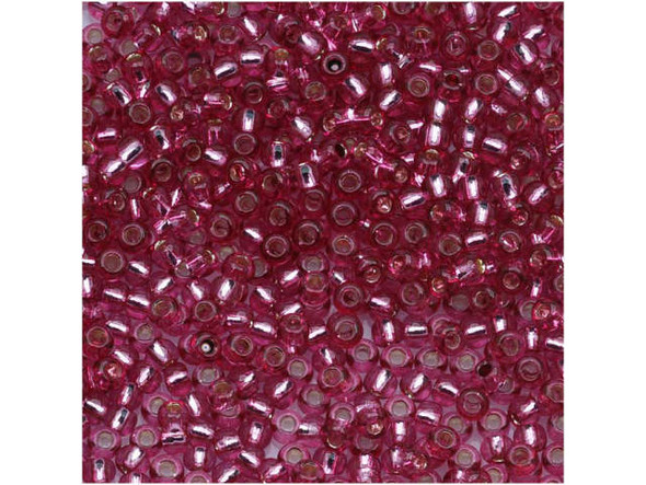 TOHO Glass Seed Bead, Size 11, 2.1mm, Silver-Lined Mauve (Tube)