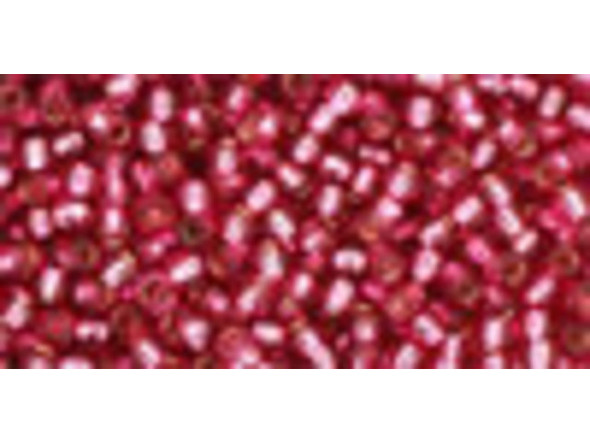 TOHO Glass Seed Bead, Size 11, 2.1mm, Silver-Lined Mauve (Tube)