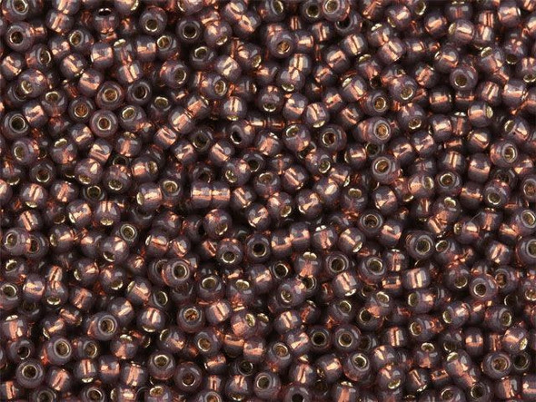 TOHO Glass Seed Bead, Size 11, 2.1mm, Silver-Lined Milky Nutmeg (Tube)