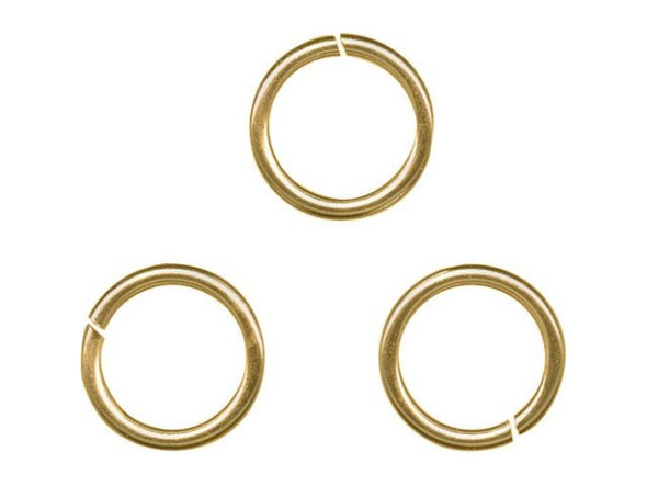 Raw Brass Jump Ring, Round, 8mm (ounce)