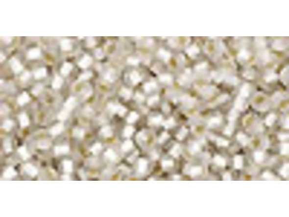 TOHO Glass Seed Bead, Size 11, 2.1mm, Silver-Lined Frosted Crystal (Tube)