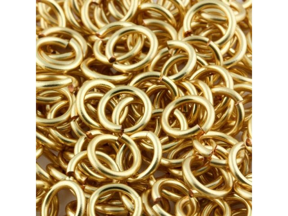 Jump Rings for Chain Maille, Round, Copper, 18ga, 6.1mm OD - Gold Color (ounce)
