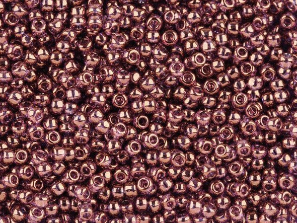 TOHO Glass Seed Bead, Size 11, 2.1mm, Gold-Lustered Lilac (Tube)