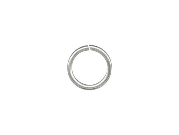 White Plated Jump Ring, Round, 8mm (Pack)