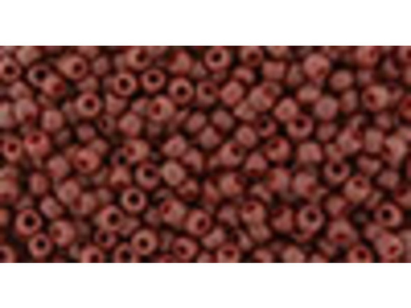 TOHO Glass Seed Bead, Size 11, 2.1mm, Semi Glazed - Dk Red (Tube)