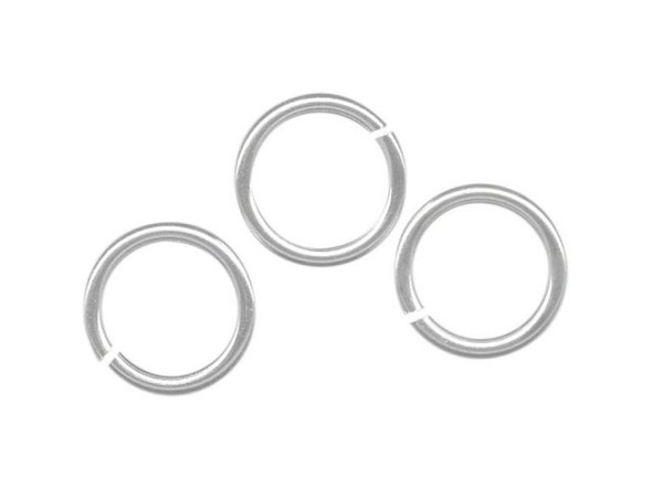 Silver Plated Jump Ring, Round, 10mm (ounce)