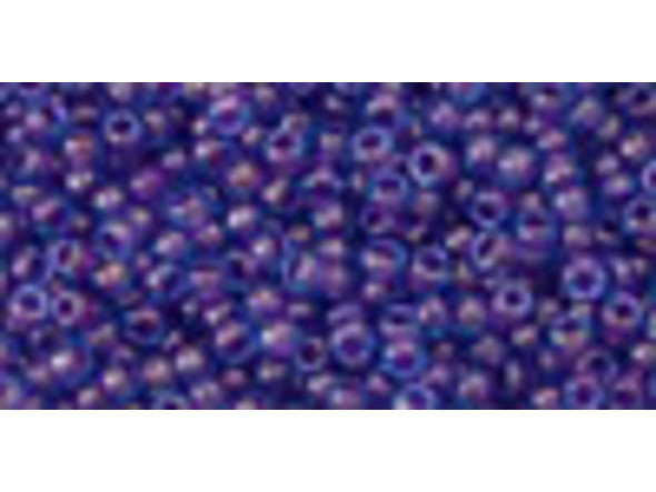 TOHO Glass Seed Bead, Size 11, 2.1mm, Inside-Color Aqua/Purple-Lined (Tube)