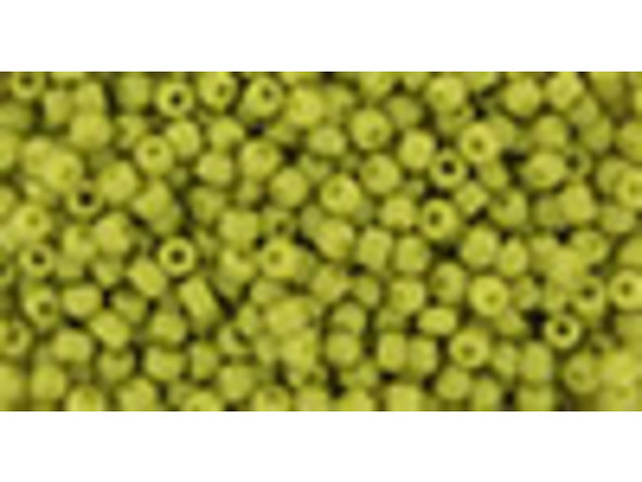 TOHO Glass Seed Bead, Size 11, 2.1mm, Semi Glazed - Lemongrass (Tube)