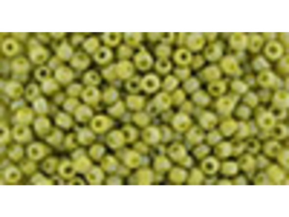 TOHO Glass Seed Bead, Size 11, 2.1mm, Semi Glazed Rainbow - Lemongrass (Tube)