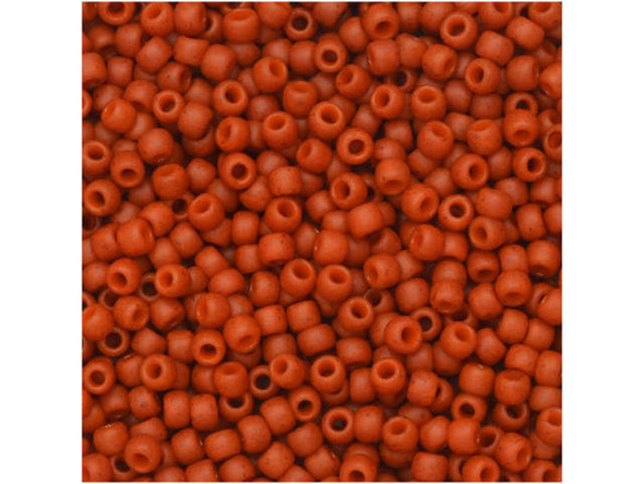 TOHO Glass Seed Bead, Size 11, 2.1mm, Semi Glazed - Orange (Tube)