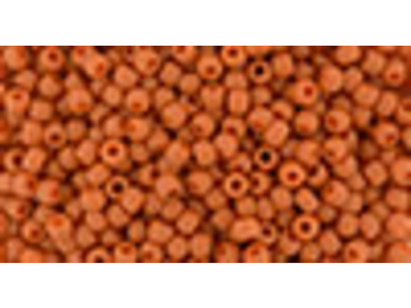TOHO Glass Seed Bead, Size 11, 2.1mm, Semi Glazed - Orange (Tube)