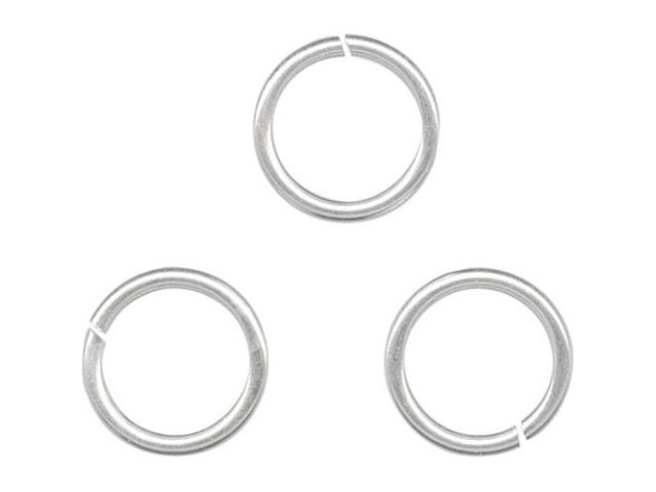 Silver Plated Jump Ring, Round, 8mm (ounce)