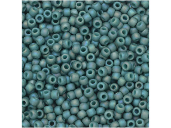 TOHO Glass Seed Bead, Size 11, 2.1mm, Semi Glazed Rainbow - Turquoise (Tube)