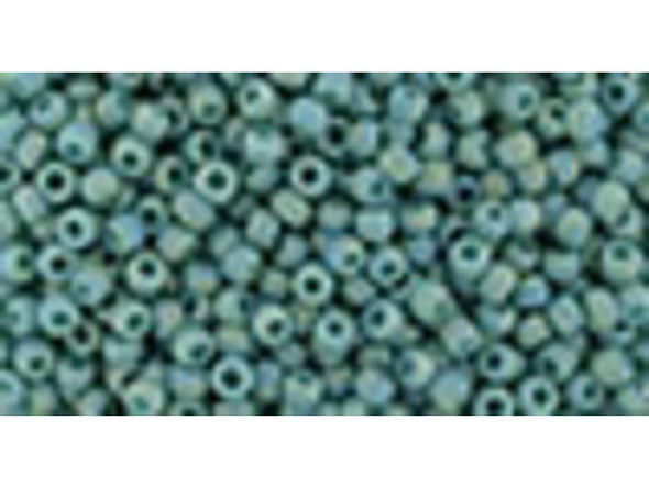 TOHO Glass Seed Bead, Size 11, 2.1mm, Semi Glazed Rainbow - Turquoise (Tube)