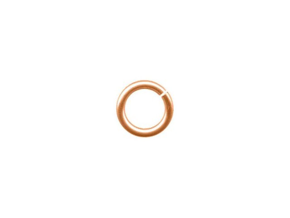Jump Rings for Chain Maille, Round, 18ga, 6.6mm OD - Raw Copper (ounce)