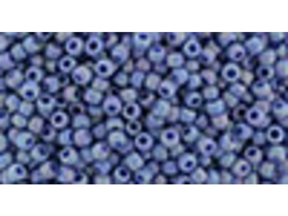 TOHO Glass Seed Bead, Size 11, 2.1mm, Semi Glazed Rainbow - Soft Blue (Tube)