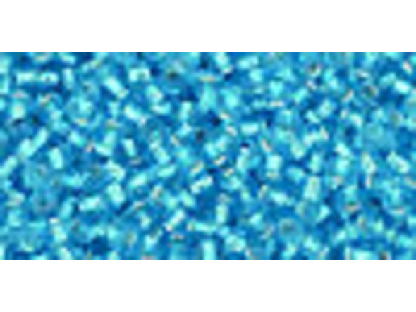 TOHO Glass Seed Bead, Size 11, 2.1mm, Silver-Lined Dk Aqua (Tube)