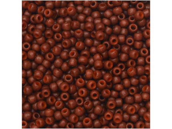 TOHO Glass Seed Bead, Size 11, 2.1mm, Semi Glazed - Burnt Orange (Tube)