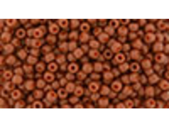 TOHO Glass Seed Bead, Size 11, 2.1mm, Semi Glazed - Burnt Orange (Tube)