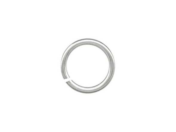 White Plated Jump Ring, Round, 10mm (Pack)