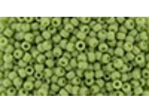 TOHO Glass Seed Bead, Size 11, 2.1mm, Semi Glazed - Honeydew (Tube)