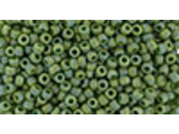 TOHO Glass Seed Bead, Size 11, 2.1mm, Semi Glazed Rainbow - Clover (Tube)