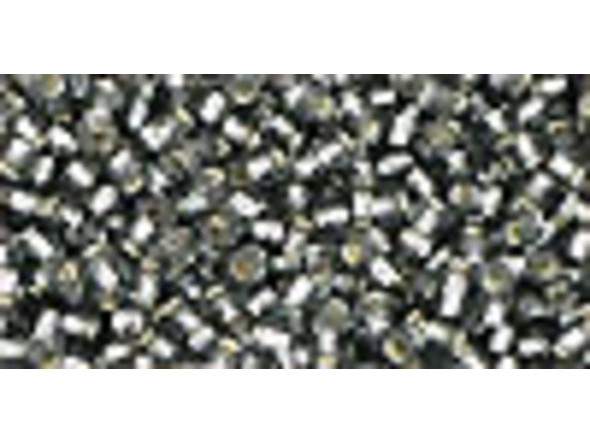 TOHO Glass Seed Bead, Size 11, 2.1mm, Silver-Lined Gray (Tube)