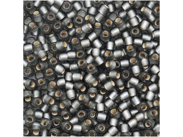 TOHO Glass Seed Bead, Size 11, 2.1mm, Silver-Lined Frosted Gray (Tube)
