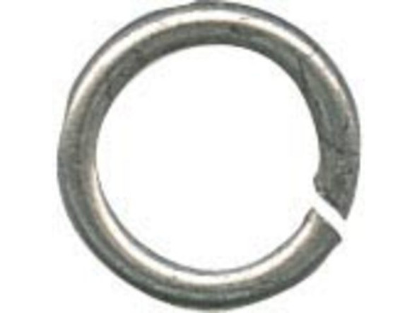 Antiqued Pewter Plated Jump Ring, Round, 5mm (Pack)