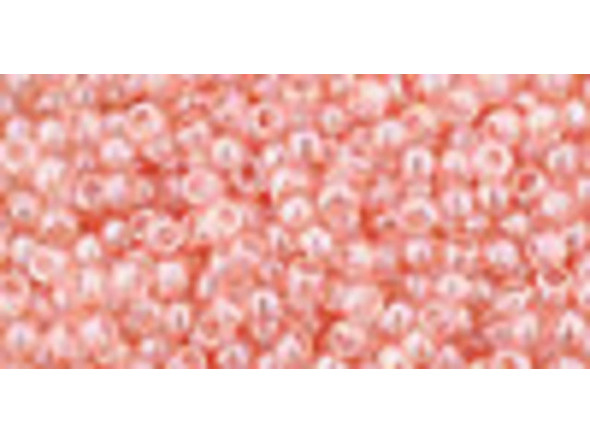 TOHO Glass Seed Bead, Size 11, 2.1mm, Transparent-Lustered Rose (Tube)